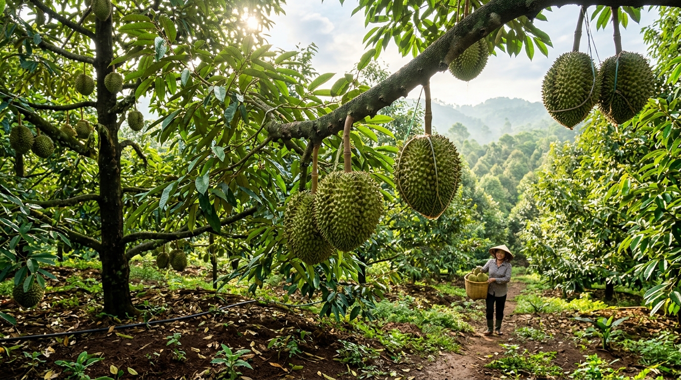 Quy Trình Phục Hồi Bộ Rễ Và Kích Cơi Đọt Mập Cho Sầu Riêng Sau Thu Hoạch Bằng KA GREEN
