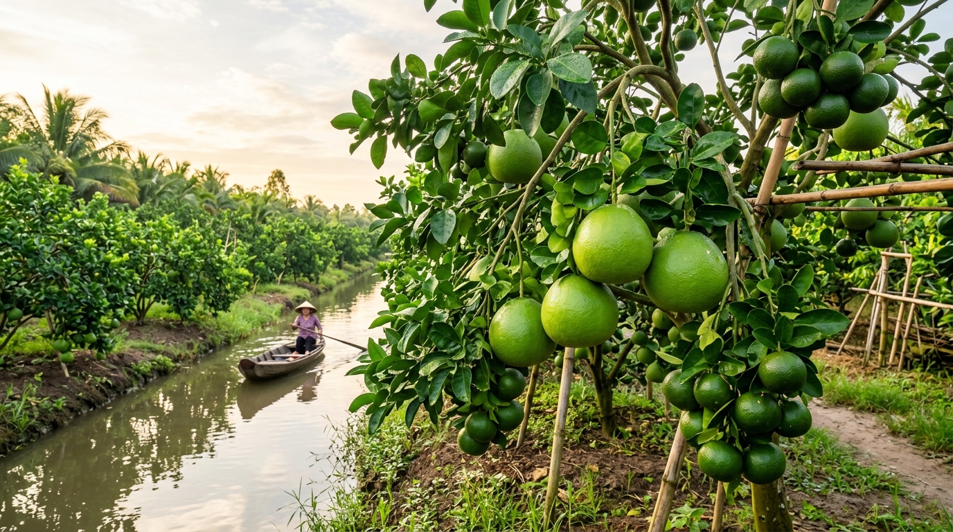 Quy Trình Chăm Sóc Cây Có Múi (Bưởi Da Xanh, Cam Sành): Phục Hồi Rễ, Dày Lá, Vỏ Bóng Đẹp Trái